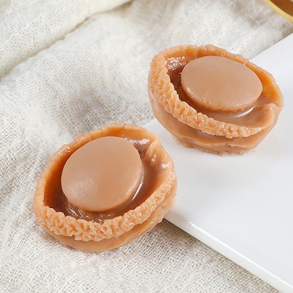

4Pcs Mini Abalone Food Simulation Reusable Plastic Decoration DIY Craft Miniature Food Prop Dollhouse Kitchen