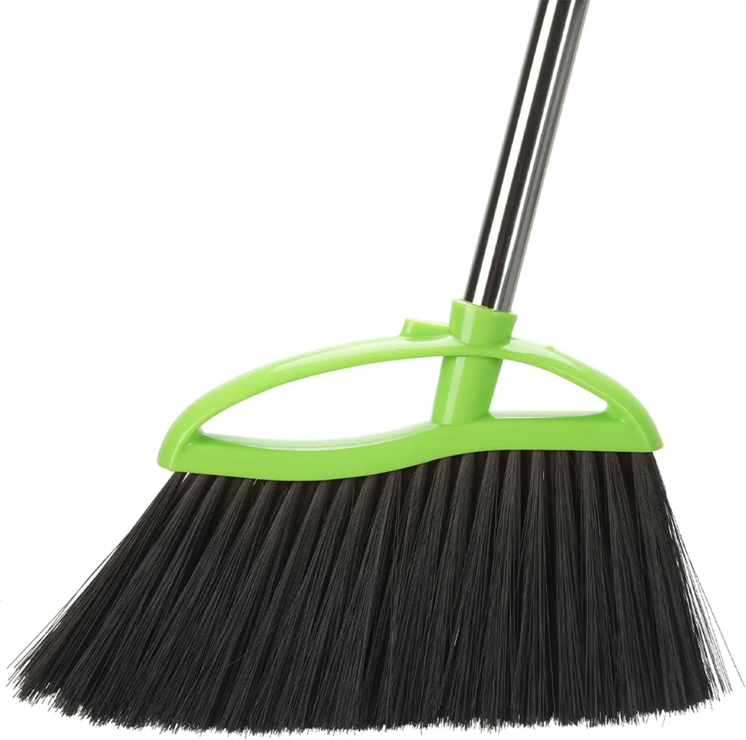 

Soft Bristles Green Angle Broom with Long Handle for Hardwood Floor Sweeping and Indoor Cleaning