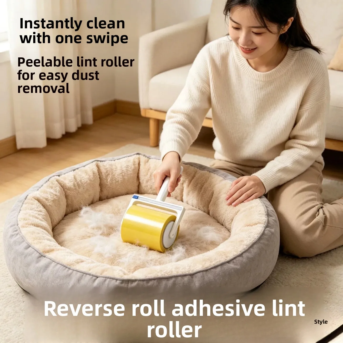 

Tearable Transparent Tape Hair Remover Roller for Clothes Dust Cleaning Home Use Anti-Spool Adhesive Hair And Fabric Cleaner