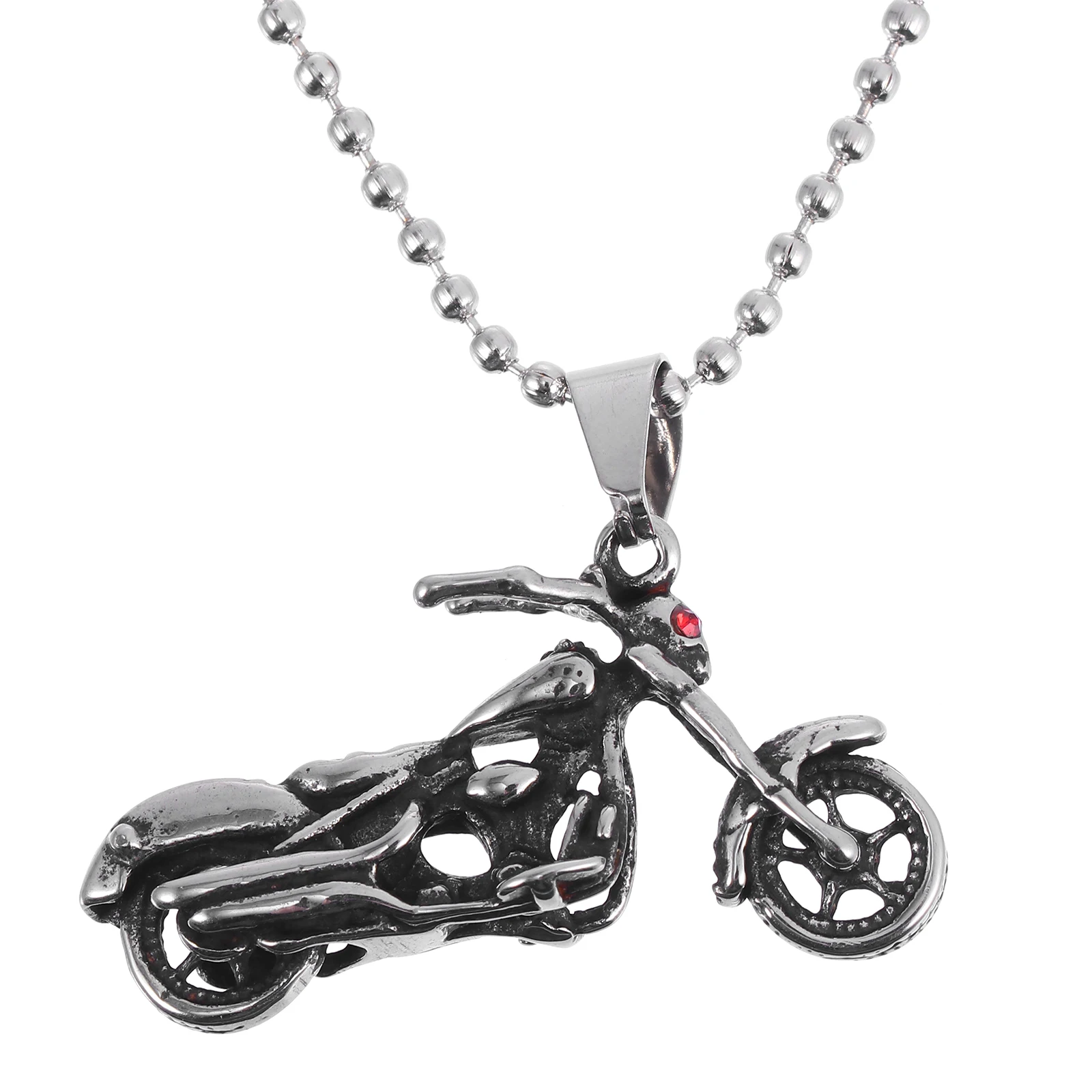 

Pendant Motorcycle Steel Male Pearl nament Gift Jewelry Travel Daily Necklace Decor Stainless Steel Necklace Life