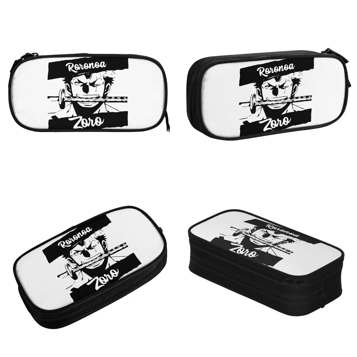 Roronoa Zoro The Greatest pendekar tempat pensil Luffy Manga Pen Box tas anak perempuan anak laki-laki kapasitas besar perlengkapan kosmetik pencilcase