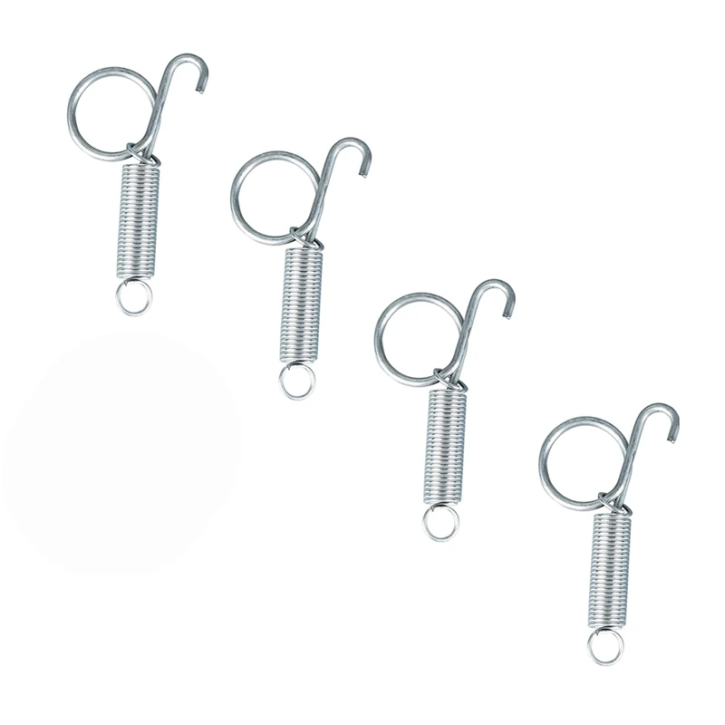 Pack Of 4 75Mm Metal Finger Snap Hooks One-Handed Cage Door Snap Hooks