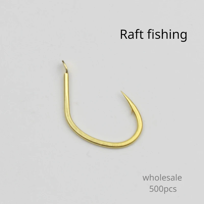 500pcs/lot 5#-12# New Fishing Hooks Golden Color Wide Belly Super Sharp Barbed Hook High Carbon Steel Jigging Boat Fishing pesca