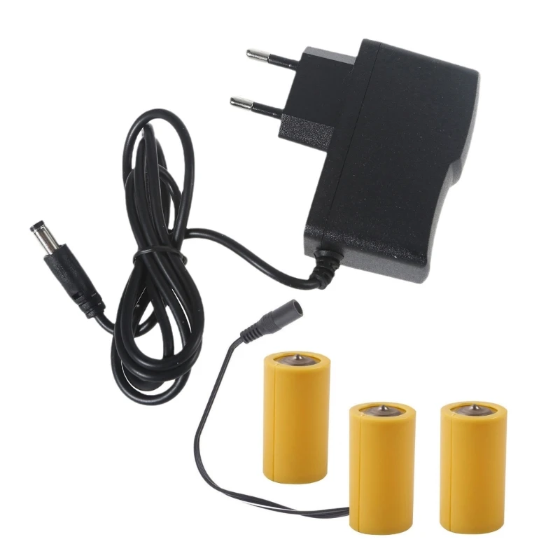 4.5V LR6 Dummy Battery LR14 C Battery Eliminators Cable Replace 3Pcs 1.5V LR14 C Batteries for LED Light Toy Door Bells