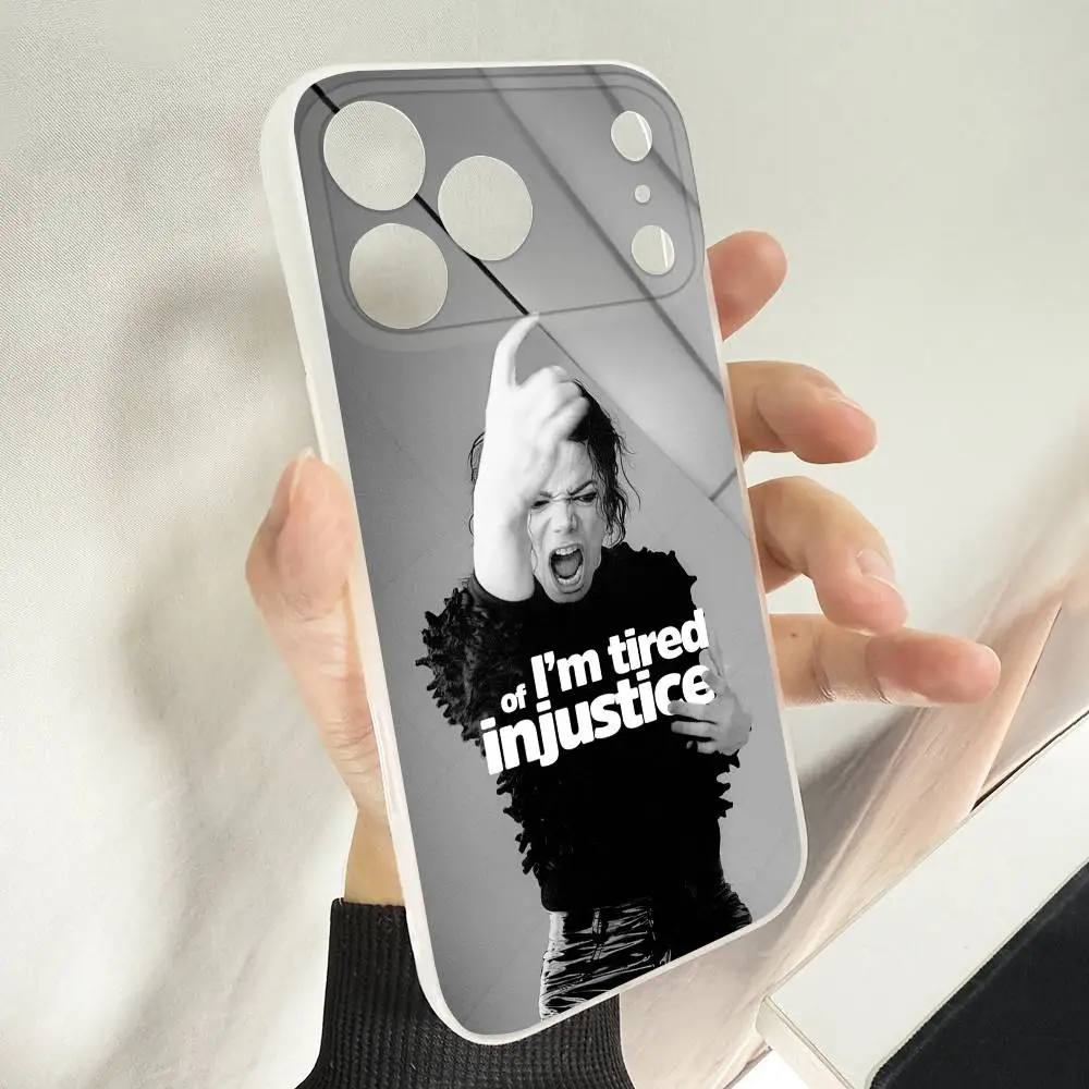 Etui na telefon M-Michael Jackson do iPhone'a 14, 16, 15, 11, 13, 17, 12, Air, Mini, Plus, E, Pro, Max, magnetyczne, z obsługą Magsafe, matowe.