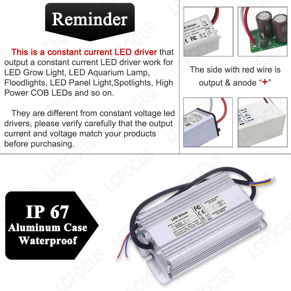 LED Driver 2400mA 3000mA 3500mA 3600mA 4500mA 4800mA Lighting Transformers 30-65V 30-50V 18-34V 120W 150W 160W Power Supply