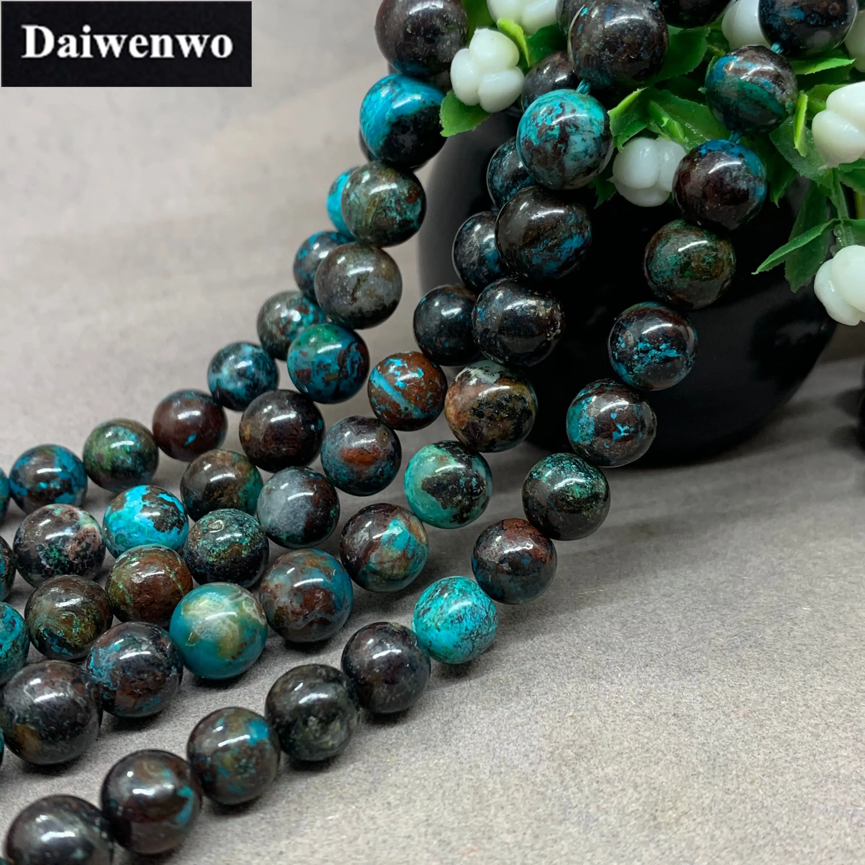 5A Peru Chrysocolla 6mm 8mm Natural Stone Beads for DIY for Jewelry Accessories