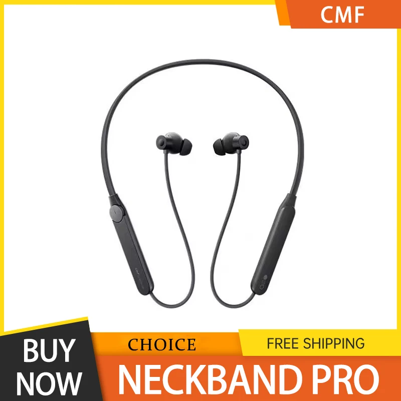 CMF By Nothing Neckband Pro Wireless Earphone Bluetooth 5.3 Sport Noise-Cancelling Headphones Pro In-Ear Low Latency Light Weigh