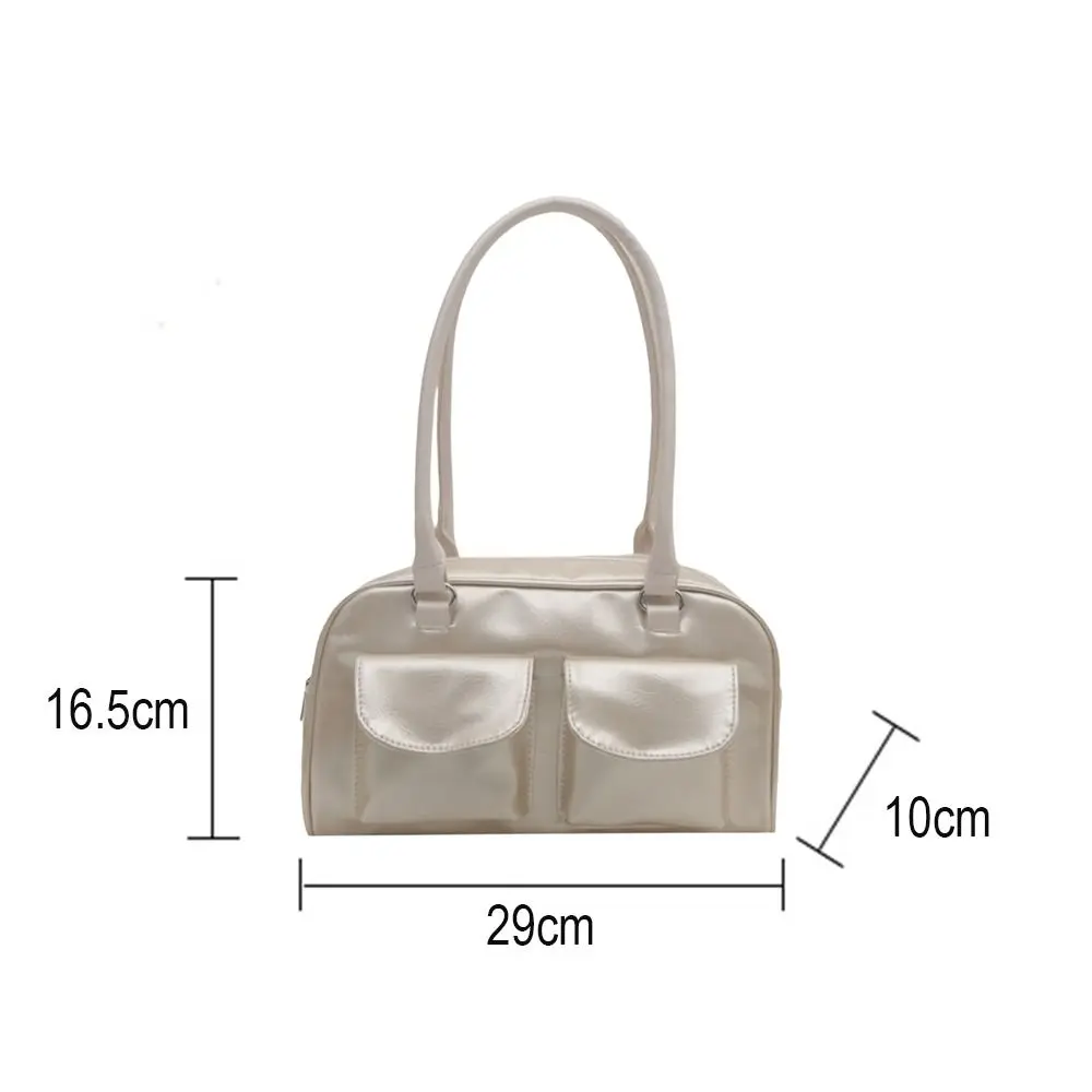 New Solid Color Crossbody Bags High-capacity PU Satchel Hobo Bag Luxury Design Underarm Bag for Women