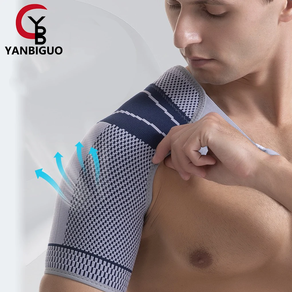 YANBIGUO Knit Compression Shoulder Brace for Left&Right Rotator Cuff Support,Dislocated AC Joint,Relief Frozen Shoulder Pain