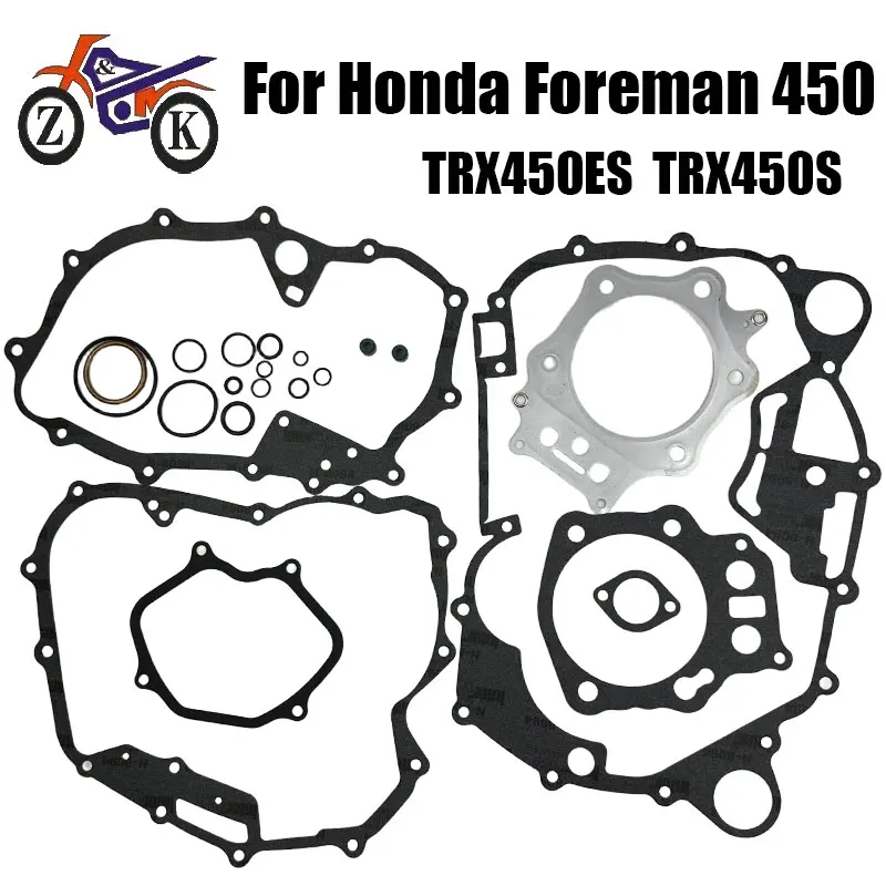

Motorcycle ATV Engine Gasket Seal Kit For Honda Foreman 450 4x4 TRX450 TRX450ES TRX450S 1998-2004 Full Engine Gasket Set Replace