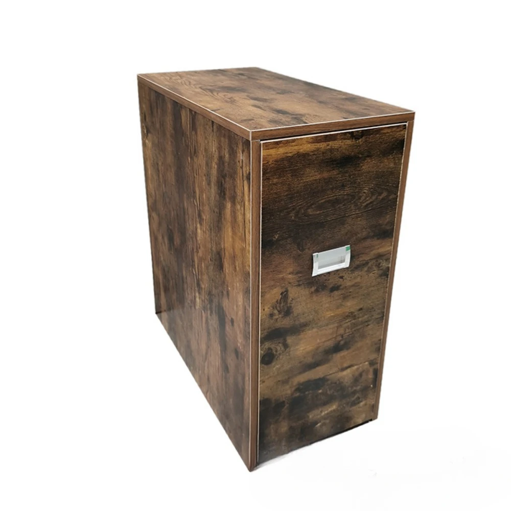 Filing cabinet, office small cabinet, wooden independent cabinet, mobile storage cabinet with pulley, low cabinet under the tabl