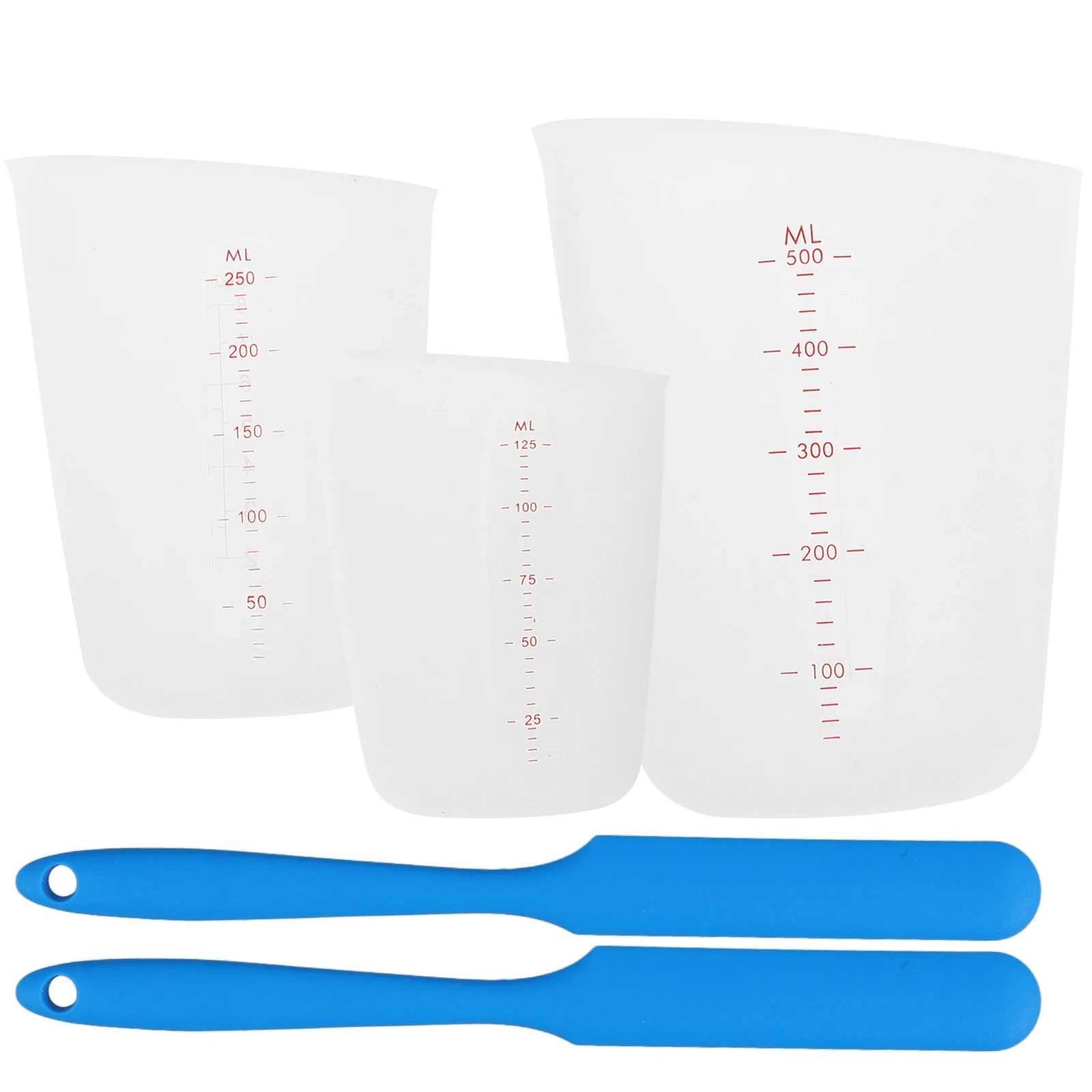 

Silicone Measuring Cup Set 250ml 500ml Beaker Cups for Resin Soap Making Milliliter Coffee Epoxy Resin Kitchen Jewelry