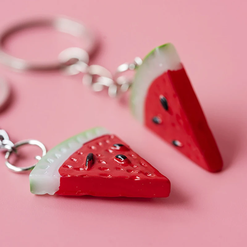 Simulation Watermelon Keychain Creative Summer Fruit Car Phone Bag Pendant Ornaments Gift