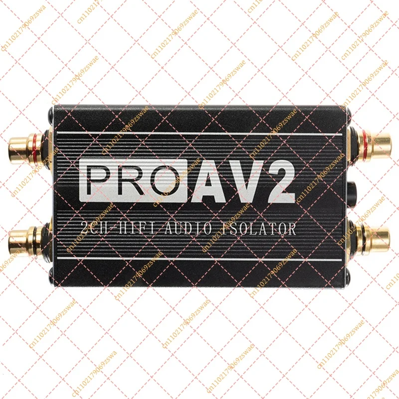 PRO AV2 2-Channel RCA Ground Loop Isolator, Hifi Audio Noise Filter for Car/Home Stereo