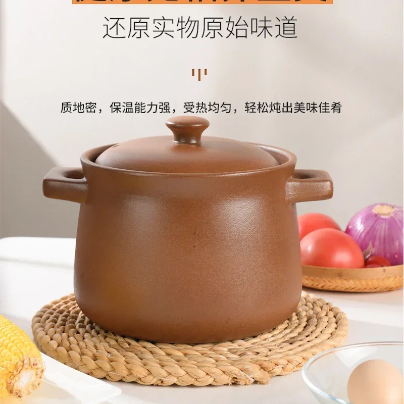 Uncoated Clay pot for cooking Ceramic cookware Home 10L Soup stew pot pots and pans casserole dish Kitchen accessorie crock pots
