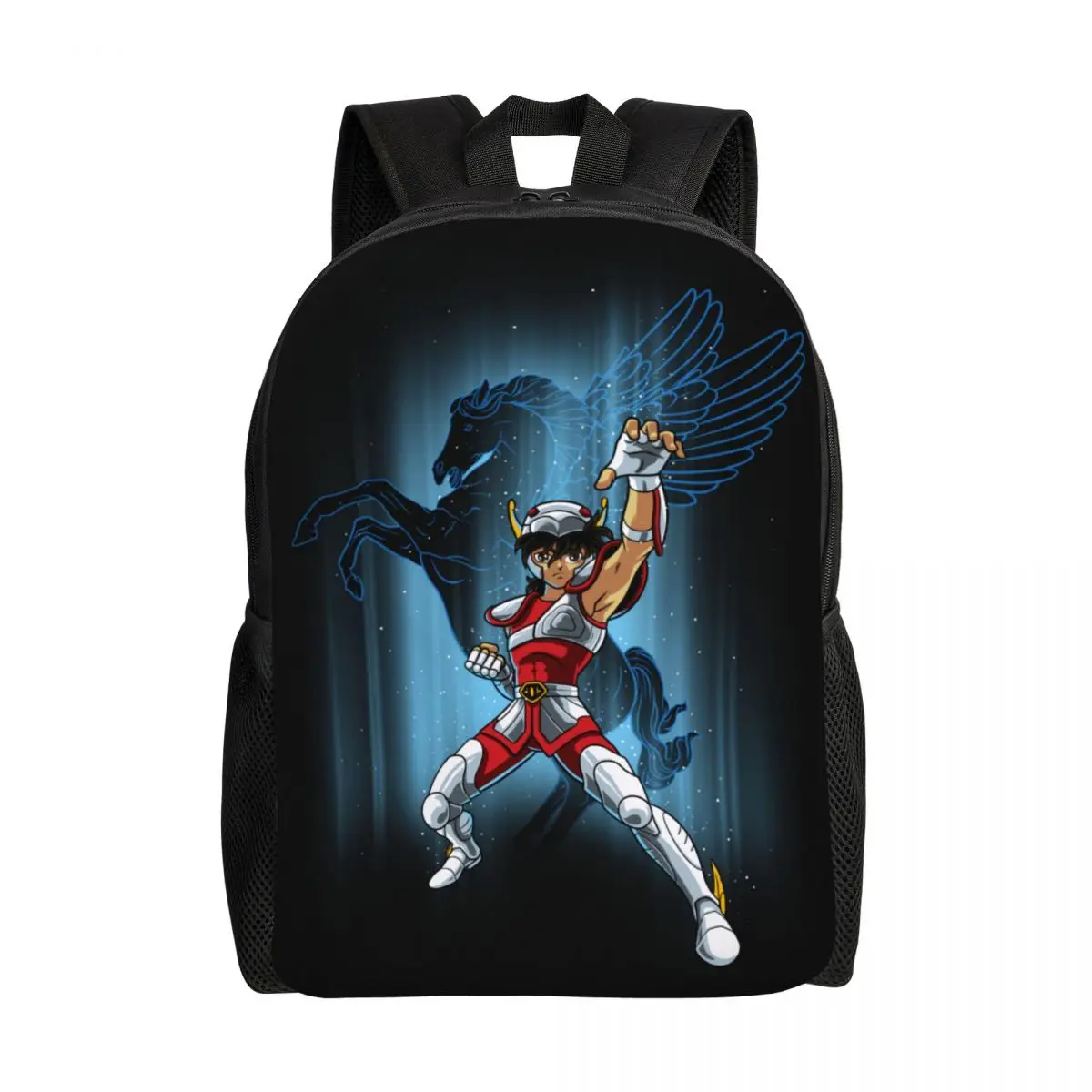 Custom Seiya Of Pegasus Backpacks for Men Women Waterproof College School Saint Seiya Knights Of The Zodiac Bag Print Bookbags