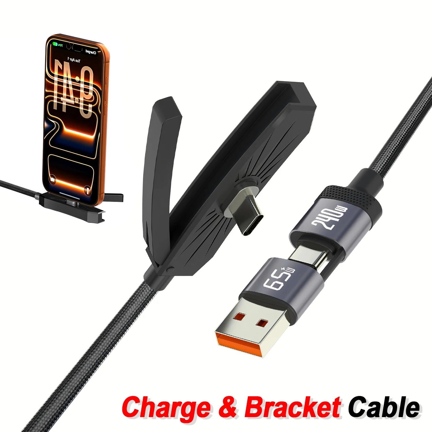 2 IN 1 USB/Type-C Cable Fast Charging Data Cable usb-c Mobil