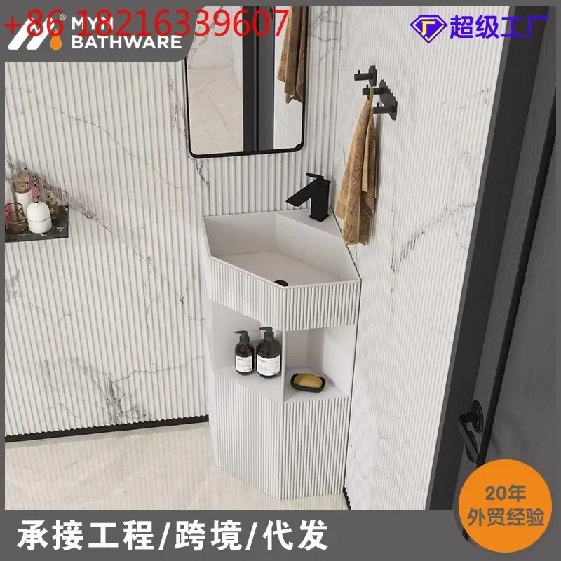 Integrated wash basin Artificial stone column basin Triangle drop wash basin Hotel B & B Home