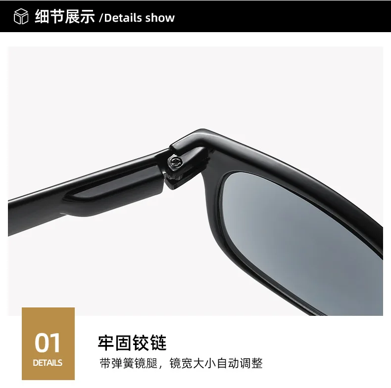 Shatar Neue ultraleichte Lesebrille mit schwarzen Gläsern, Sonnenbrille, Sonnenschutz, Augenschutz für Männer und Frauen, hochwertig – Detail 14