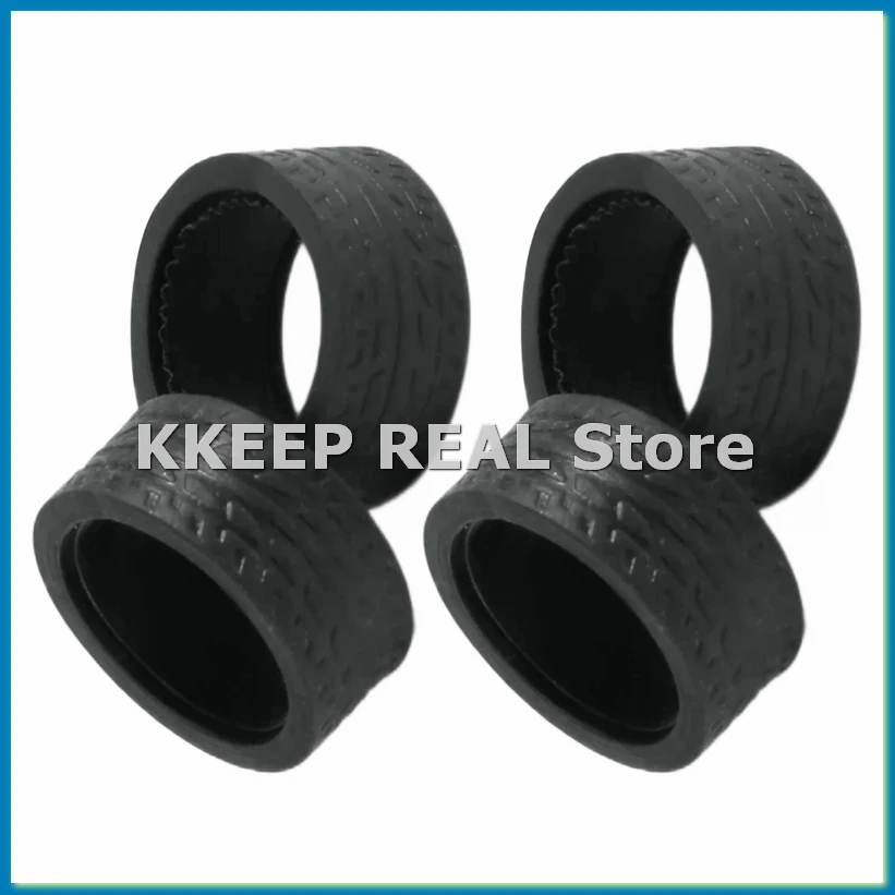 4Pcs Rubber Tyre Tires Wheel for K969 K989 P929 Iw04M Iw02 Mini-Z Mini-D Mini-Q 1/28 RC Drift Racing Car-ABVM