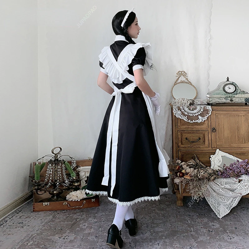 Japanese Uniform British Butler Gothic Lolita Anime Maid Cosplay Costume Female Cosplay Halloween Anime Coffee Waiter Cosplay