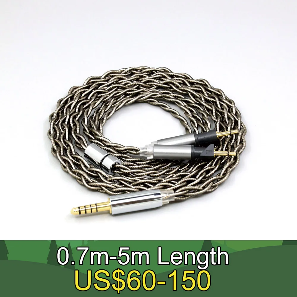 

99% Pure Silver Palladium + Graphene Gold Earphone Cable For Abyss Diana v2 phi TC X1226lite 1:1 headphone pin LN008380