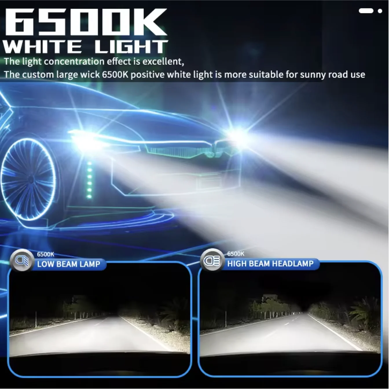 مصباح أمامي LED مزدوج اللون بقدرة 110 وات لمنزل متنقل RV، 3000K/6500K قابل للتحويل 12 فولت/24 فولت، إضاءة تحويل شاحنات سيارات الدفع الرباعي #2