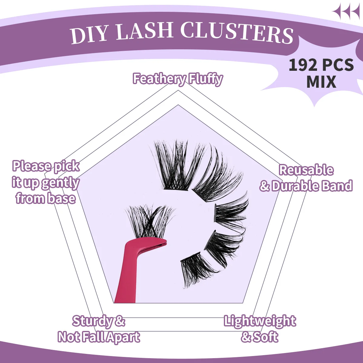 مجموعة الرموش الصناعية ذاتية التطعيم مجموعة الرموش الصناعية مجموعة نمط مختلط مع ملاقط غراء الرموش والفرش والمزيل