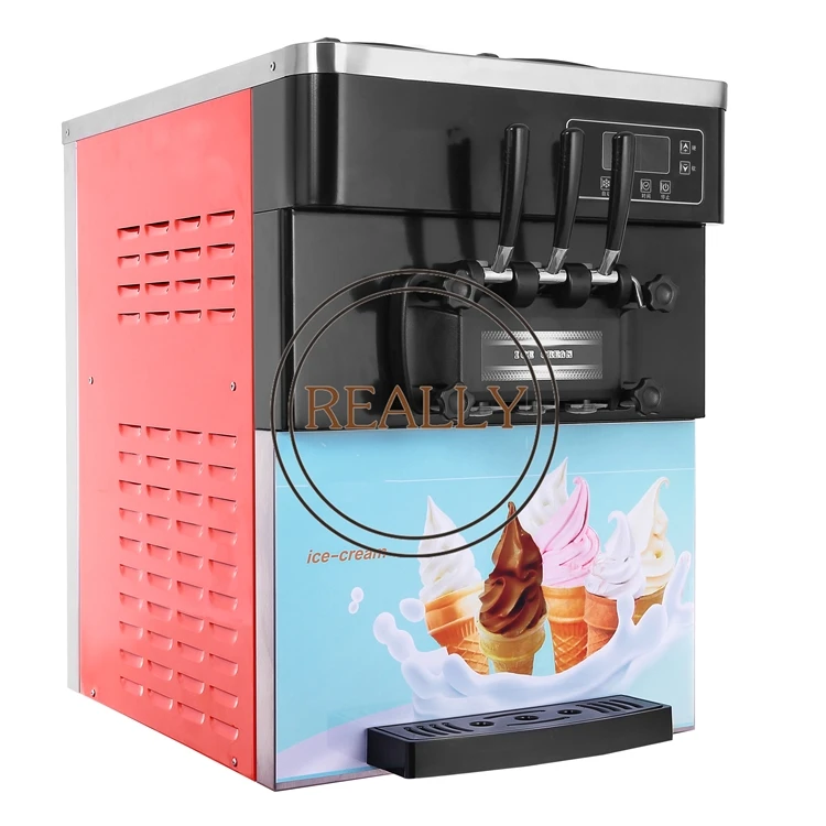 

3 flavors ice cream machine mini soft ice cream maker stainless steel 2200W commercial yogurt machine