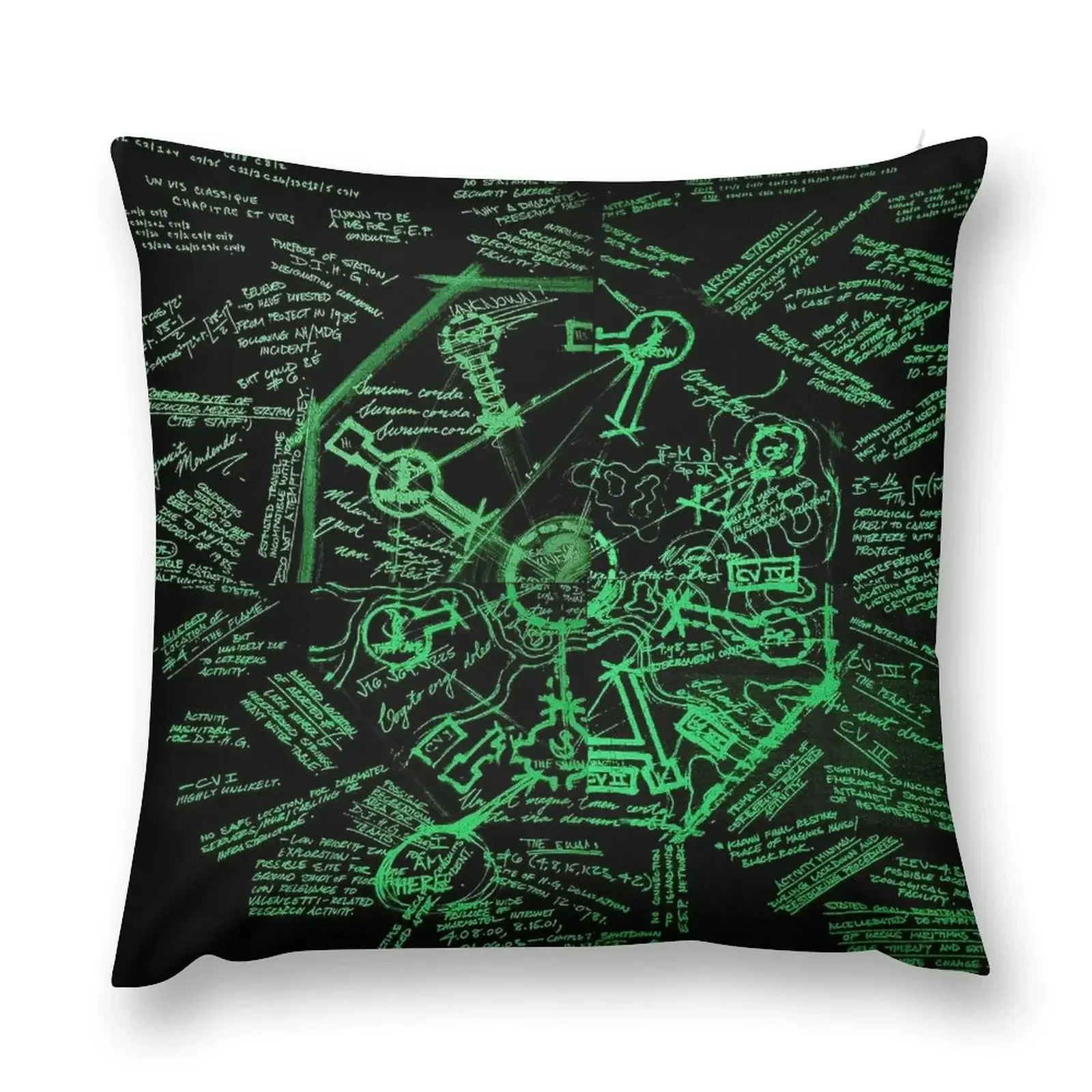 Dharma Stations Blast Door Map (Lost TV show) Throw Pillow Couch Pillows Bed pillowcases anime girl pillow