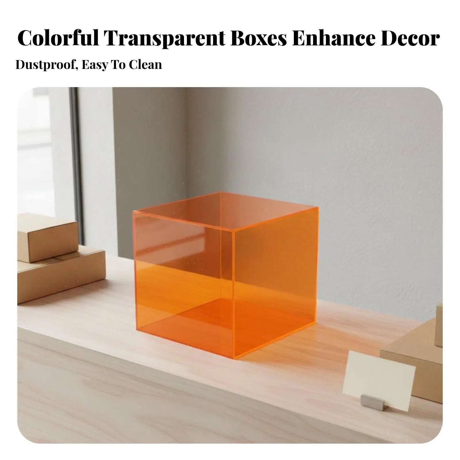 Clear Acrylic Display Box High See-Through Quality Colored Acrylic Box