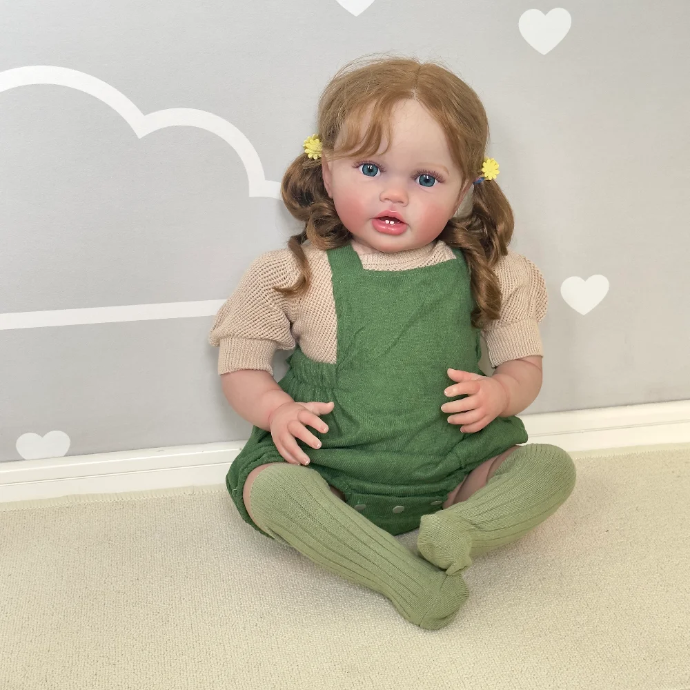 FBBD 24Inch Reborn Baby Dolls Princess Toddler Girl Lottie Lifelike Soft Touch 3D Skin with Many Details Veins Bebe Reborn Baby