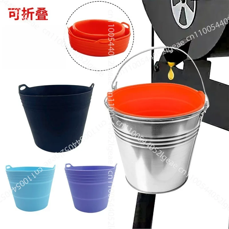 2Pcs Reuasble Silicone Grease Bucket Liners Compatible For