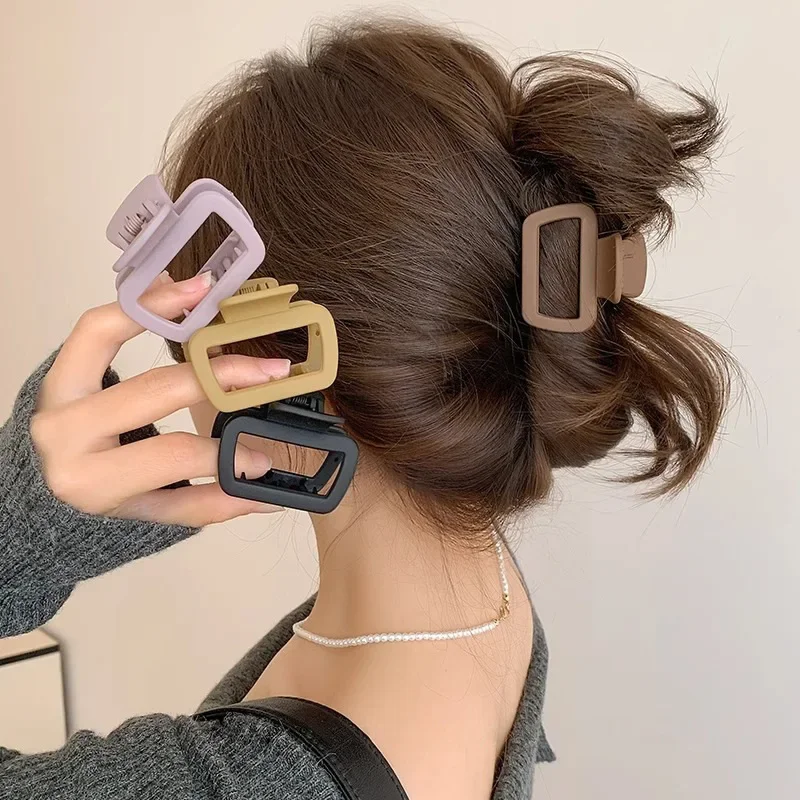 4pcs Women's Square Lightweight Hair Claw Clip Set