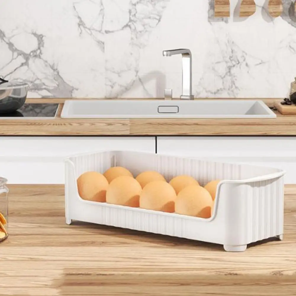 冷蔵庫サイドドア卵収納トレイ、安全素材、生鮮卵ホルダー、キッチン冷蔵庫と冷凍庫のオーガナイザー