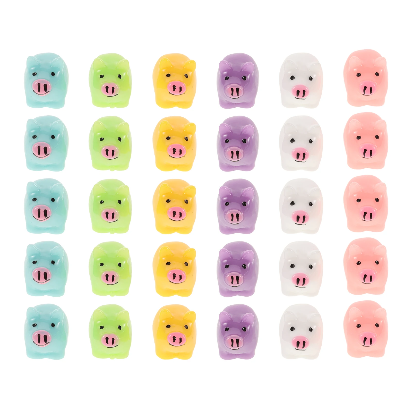

30pcs Miniature Pig Figurines Resin Decorations Baby Animal Statue Tabletop Ornaments Small Desktop Accessories