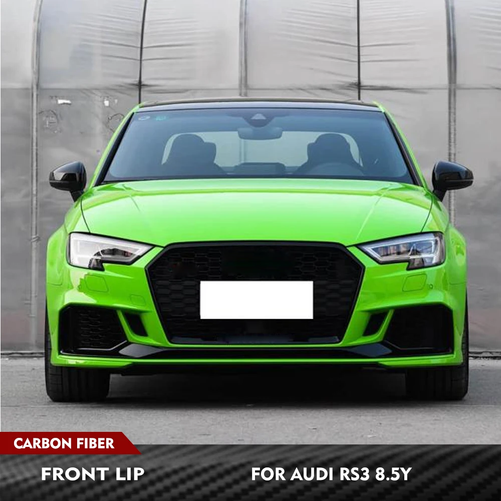 

For Audi RS3 8.5Y Sedan 2025 2026 Carbon Fiber Car Front Bumper Lip Spoiler Car Front Splitters Lip Chin Spoiler Racing Body Kit