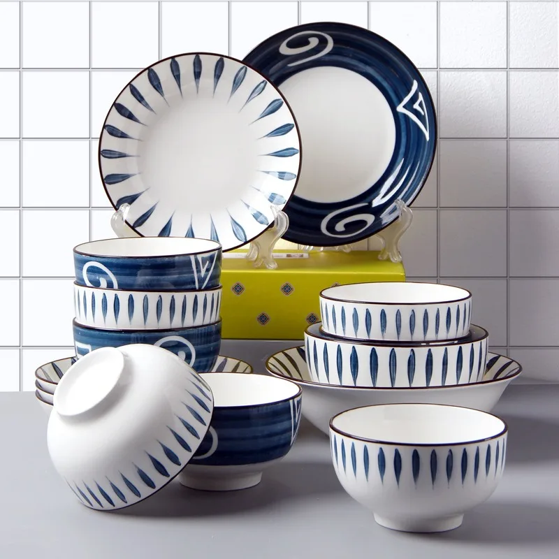 

Japanese-style Ceramic Tableware Big Soup Bowl Household Large Ramen Bowl Bucket Hat Trumpet Bowl Instant Noodle Net Red ﻿