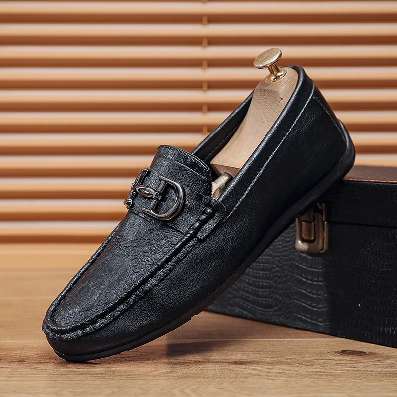british style crocodile leather shoes man shoes luxury designer loafers shoes for man loafer masculino dress loafers