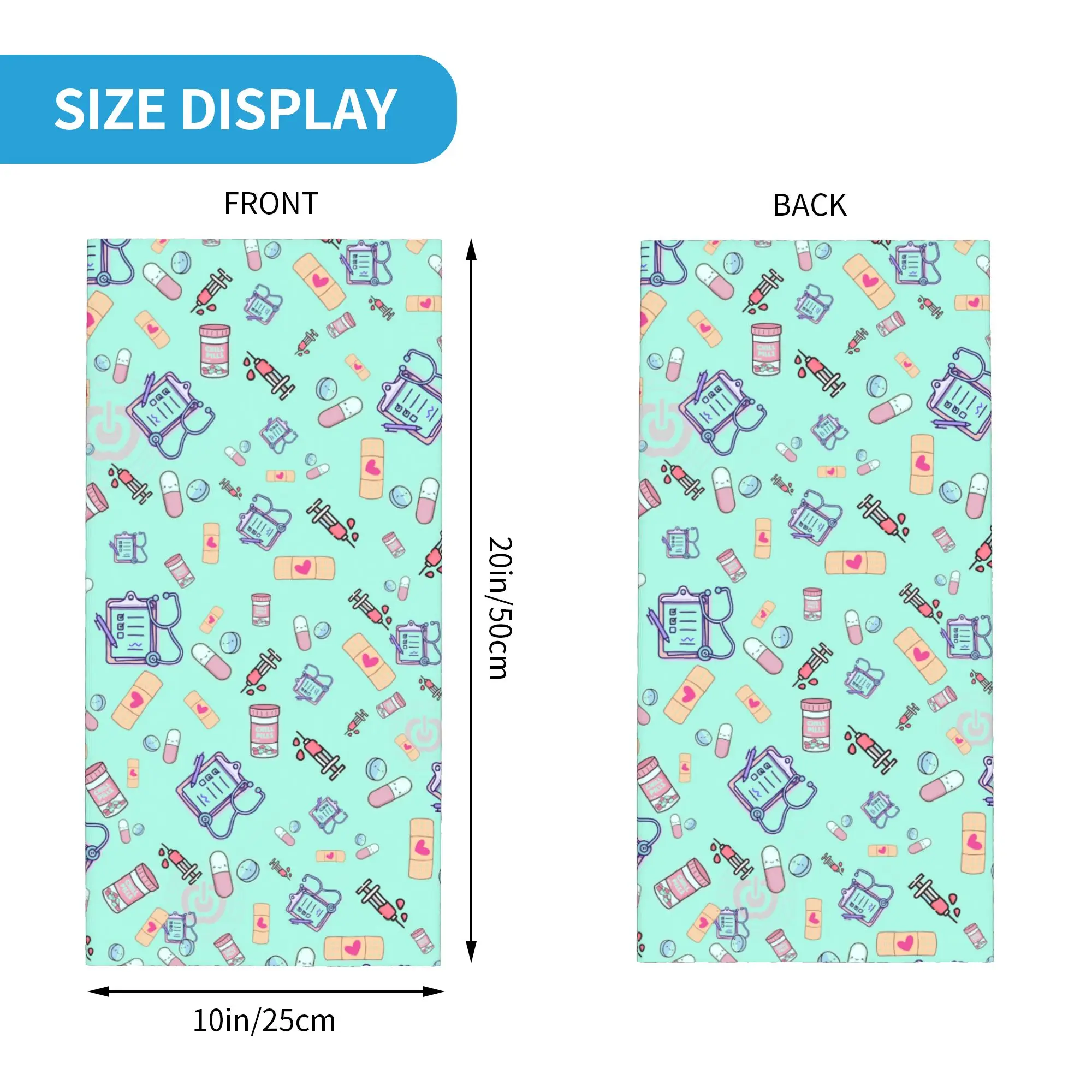 Enfermera En Apuros Doctor Nurse Medicine Bandana Neck Warmer Men Women Winter Hiking Ski Scarf Gaiter  Face Cover