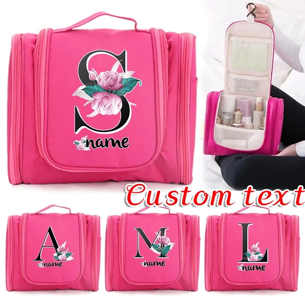 

Персонализированная дорожная косметичка для туалетных принадлежностей, водонепроницаемая, с крючком для ванной, высококачественная.