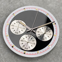 38mm Chronograph Multifunction Stainless Steel Rose Gold Fit VK63 VK64 Quartz  Watch Case Dial Sapphire Crystal Ceramics Bezel
