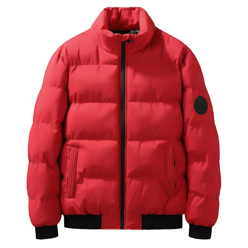 Man Down Coat Winter Fashion Simple Solid Color Stand Collar Male Jacket Windproof Long Sleeve Loose Versatile Men Outerwear