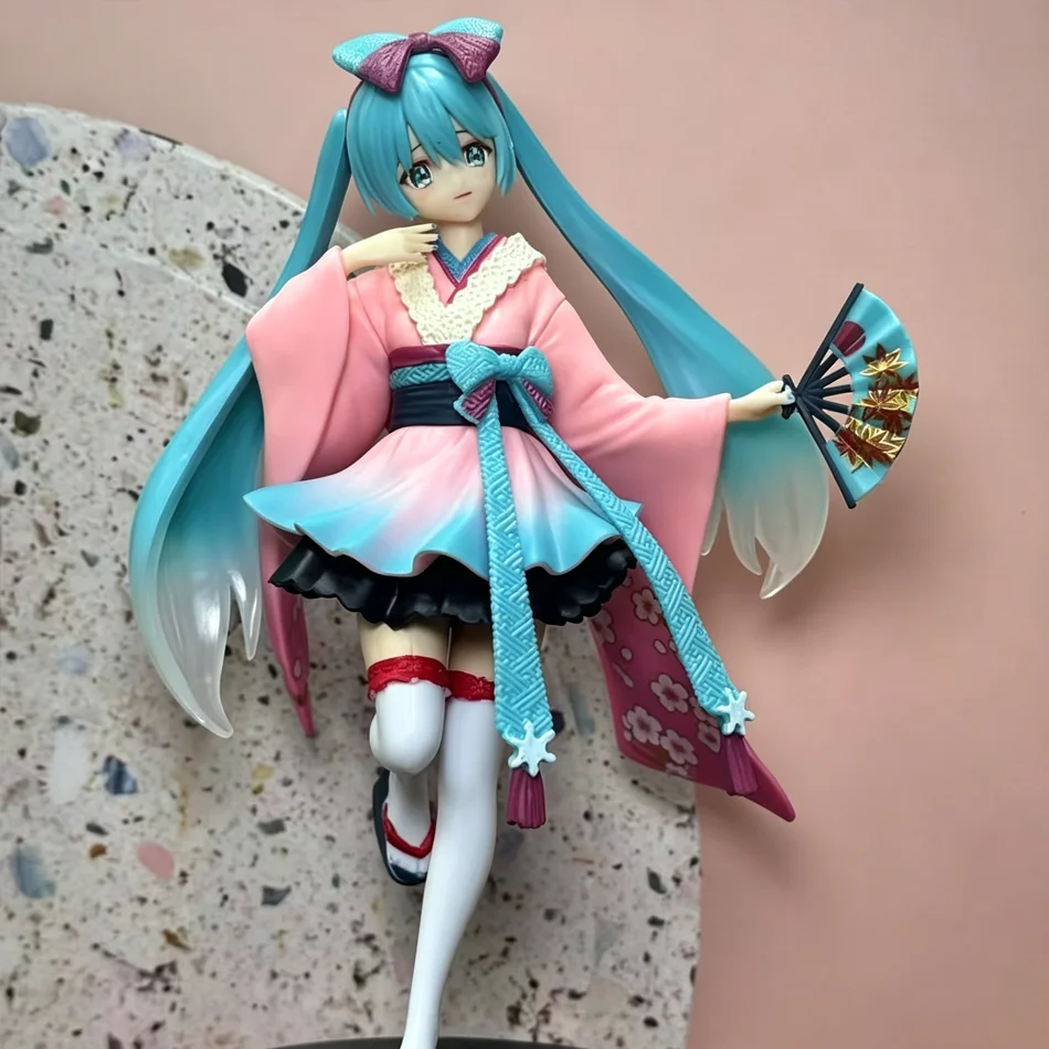 New Hatsune Miku Anime Figure Toys Neo Tokyo Series Kimono MIKU Kawaii Cartoon PVC Action Figurine Model Dolls Birthdays Gifts