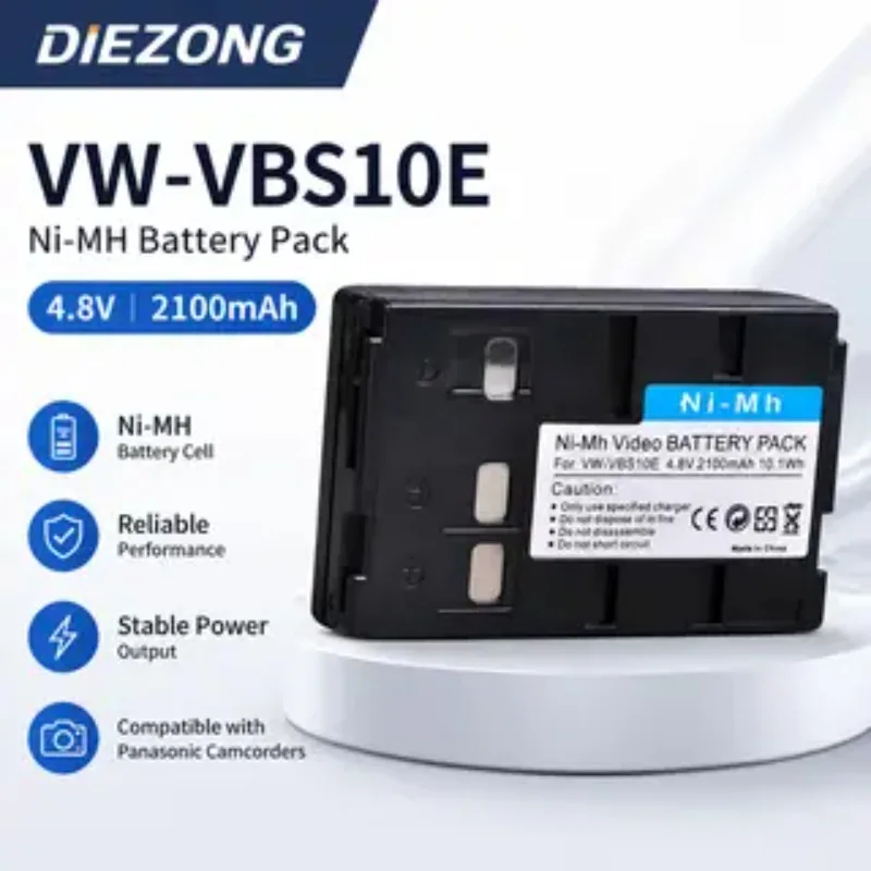 

NEW VW-VBS10E VW-VBS10 Rechargeable Camera Battery for HHR-V211 VSB0200 P-V211 VW-VBS10E for Panasonic NV-X100 NV-VX7A NV-VX9