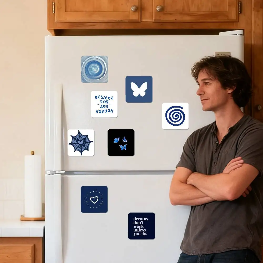 الأزرق نمط نجمة القلب القط الذاتي الحب مغناطيس الثلاجة ديكور المنزل مغناطيس Ins نمط مغناطيس ديكور المغناطيس