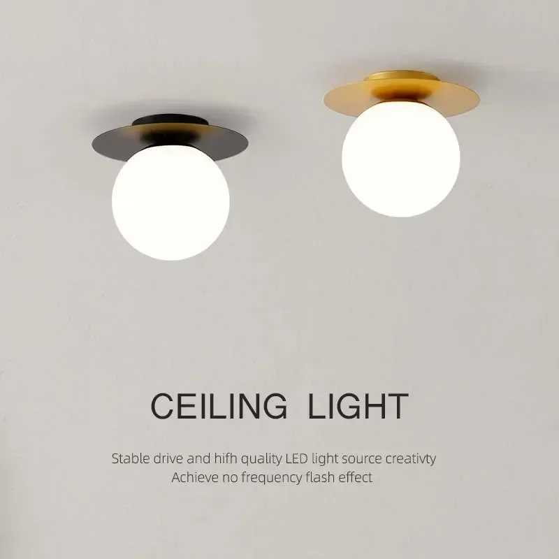 

Modern Ceiling Light Minimalist Glass Ball Ceiling Lamp for Aisle Porch Corridor Lamp Home Indoor Decor Lighting Fixture Luster