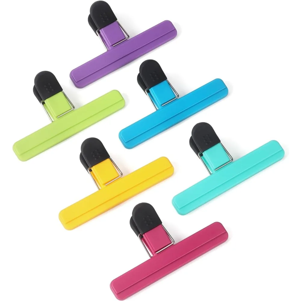Colorful Heavy Duty Food Sealing Clips, Kitchen Moisture-Proof Chip Bag Seal Grip, Assorted Colors