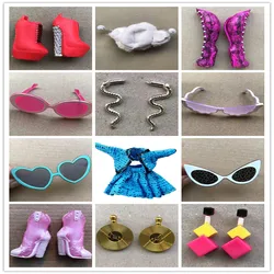 Original Band Team Members Big Fashion Sister Clothes Glasses Shoes Boots Musical instrument DIY Doll Decor Accessories